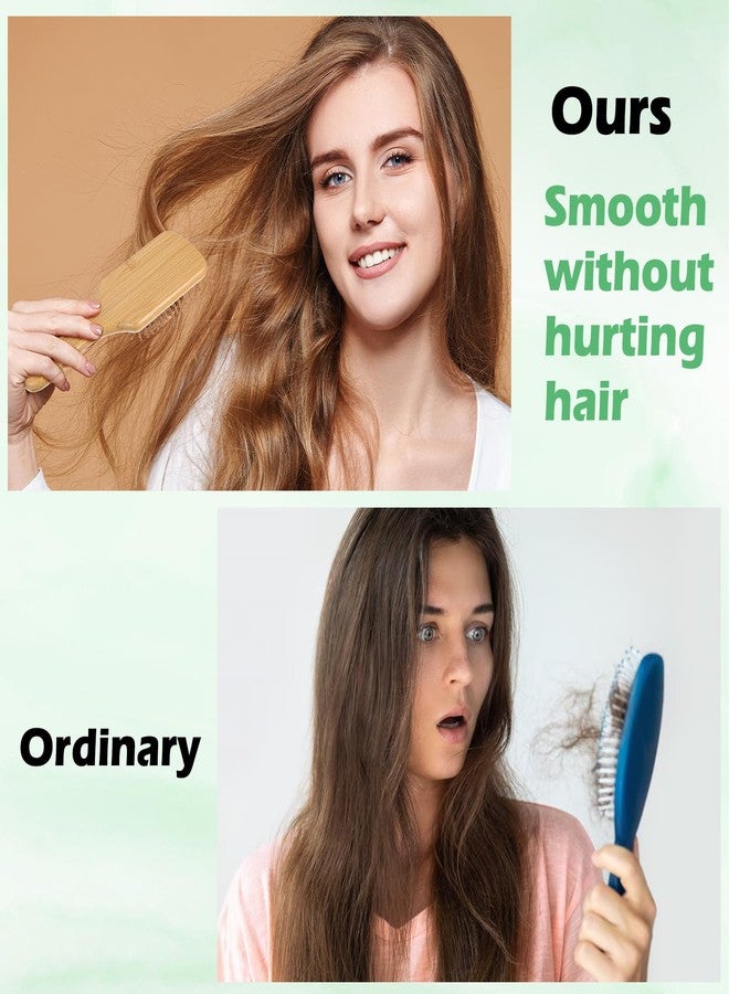 Tobeelec 6 Pcs Bamboo Hair Brushes for Women Bulk Wooden Paddle Brush Scalp Massage Bamboo Bristles Anti Static Men Engraving DIY Gift for Wedding Teacher (Natural, 9.65'' X 3.35'') - Image 4